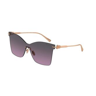 Tiffany & Co. Paars en Grijs Verloop Zonnebril - Dames - Zonnebrillen - Geel - 43 MM - Accessoires