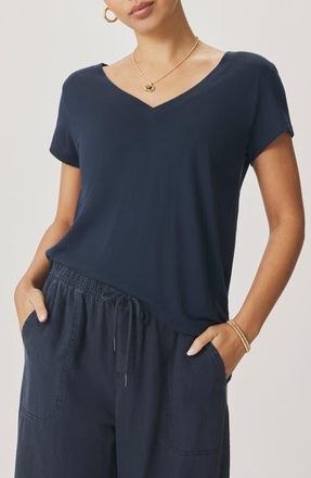 Splendid Lila Regen V-Neck Cotton T-Shirt in Navy Blue at Nordstrom, Size X-Small