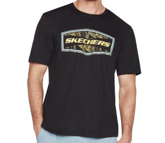 Skechers Mens Latitude Tee T-Shirt, Black, XL