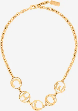 Chlo&eacute; Logo Script Choker - Gold