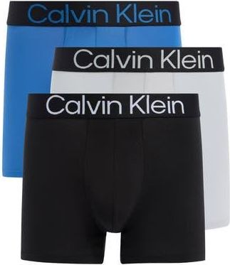 Calvin Klein Bold Logo 3-Pack Boxer Briefs in Black/High Rise/Delft at Nordstrom Rack, Size X-Large