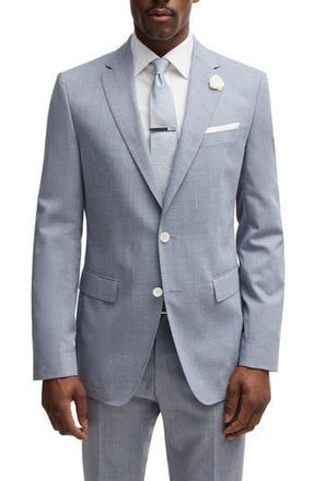 BOSS Hutson Wool Blend Sport Coat in Light Blue at Nordstrom Rack, Size 38