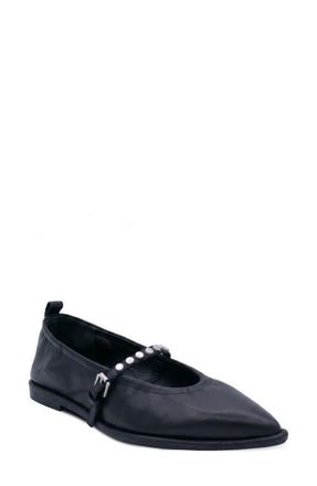 Ash Bella Studded Mary Jane Flat in Black at Nordstrom, Size 10Us