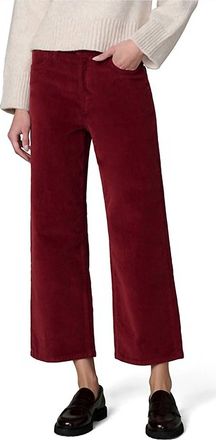 Joe's Blake High Rise Wide Leg Crop Jeans In Syrah Corduroy