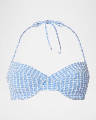 Shoshanna Geometric Halter Bikini Top