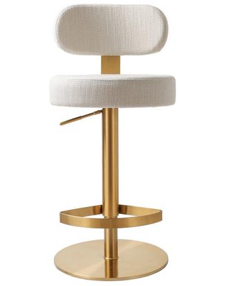 TOV Furniture Primrose Textured Performance Adjustable Stool