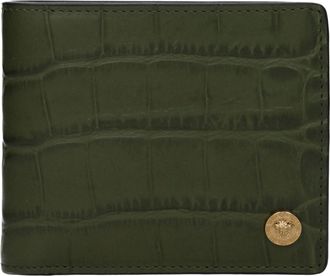 Versace Green Leather Mens Wallet