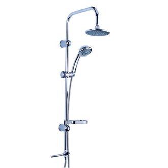 Trade Shop Trade Shop - Asta Saliscendi Cromata Colonna Doccia Soffione Fisso Doccetta Saturno 9003 - -2