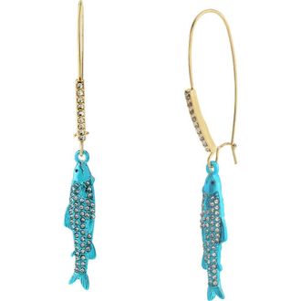 Betsey Johnson Sardine Drop Earrings in Blue at Nordstrom