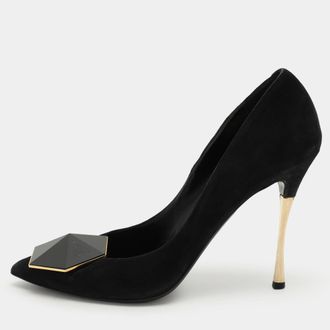 Nicholas Kirkwood Black Suede Eden Pumps