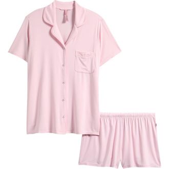 SKIMS Short Sleeve Pajamas in Bloom at Nordstrom, Size X-Large