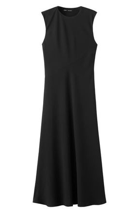Mango Open Back Midi Dress in Black at Nordstrom, Size 8