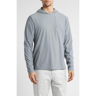 Johnnie-O Maxwell Hooded Long Sleeve T-Shirt in Thunder at Nordstrom Rack, Size Xx-Large