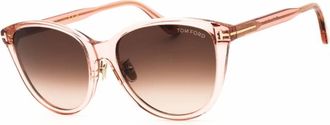 Tom Ford Brown Gradient Oval Ladies Sunglasses FT1055-K 72F 57