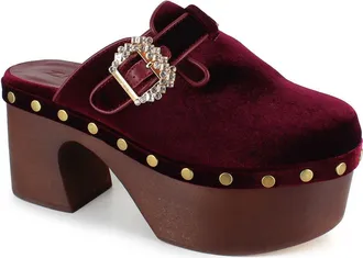 Zigi Soho Macarena Platform Clog in Burg Velve at Nordstrom, Size 10