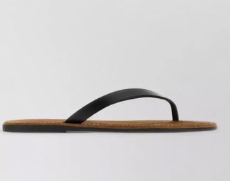 The Row leather beach thong sandals flat sole