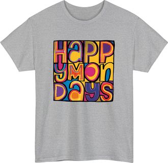 Generic Happy Mondays Band T-Shirt, Vintage Band Unisex Shirt, 90s Music Legend t-Shirt, Retro Fan Gift Tee Top Heather Grey