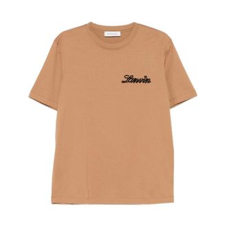 Lanvin Logo T-shirt - male - Lanvin - T-Shirts - Brown - L - Tops