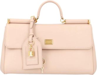 Dolce & Gabbana Medium My Sicily Handtas - Dames - Handtassen - Roze - ONE Size - Leer - Tassen