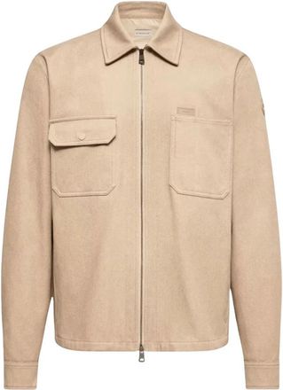 Moncler Shirt Jacket - Heren - Zomerjassen - Beige - 2XL - Katoen - Jassen