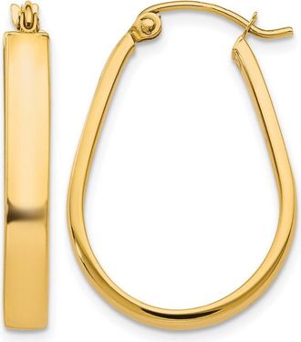 Diamond2Deal 10K Yellow Gold Round Hinged Hoop Earrings