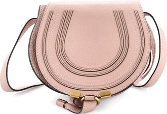 Chlo&eacute; Marcie leren kleine crossbodytas - Roze