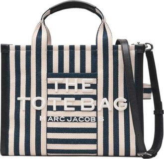 Marc Jacobs Navy Blue/White Stripe Medium Tote