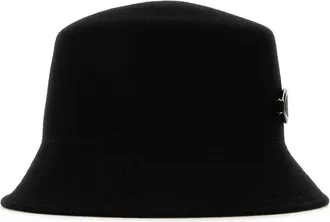 Valentino Garavani Womens Bucket Wool Felt Hat Black