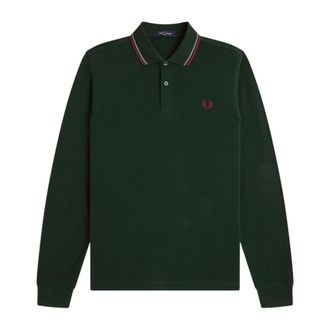 Fred Perry Polo Shirts, male, Green, Size: 2XL M3636 Shirt
