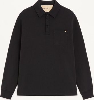 Valentino Polo Valentino in cotone con VGold Uomo NERO XXL