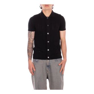 Alpha Studio Cardigans, male, Black, Size: XL Alpha studio Shirts
