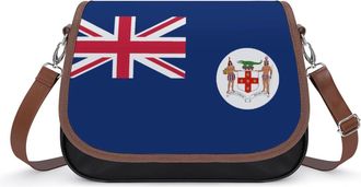 Generic Flag of Jamaica Crossbody Bag Womens Handbag PU Message Bags Shoulder Purse with Adjustable Strap