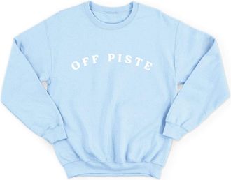 Sanfran Clothing Off Piste Christmas Xmas Funny Apres Ski Skiing Snowboard Gift Mum Mother Kids Childrens Jumper Sweater Medium/Light Blue