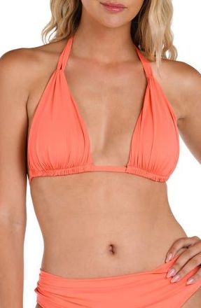 La Blanca Island Goddess Halter Bikini Top in Sunset at Nordstrom Rack, Size 10