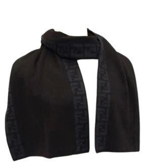 Fendi Pre-owned Scarves, unisex, Blue, Size: ONE SIZE Pre-owned Wool Scarf