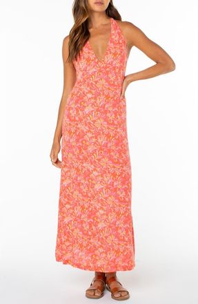 Roxy Beach Day Maxi Dress in Hot Coral at Nordstrom, Size X-Large