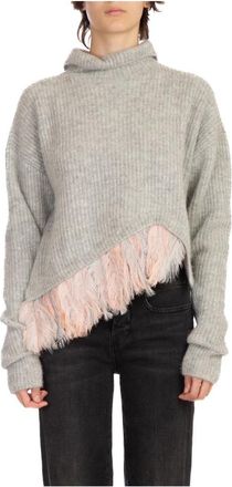 Seafarer Fringed Luna Sweater - Dames - Coltruien - Grijs - M - Truien & Vesten