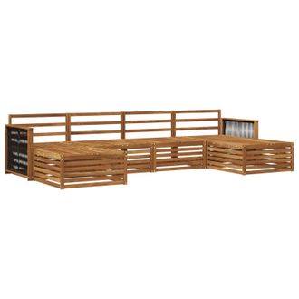 vidaXL Juegos De Sof&aacute;s 6 Pcs Madera De Acacia S&oacute;lida Vidaxl