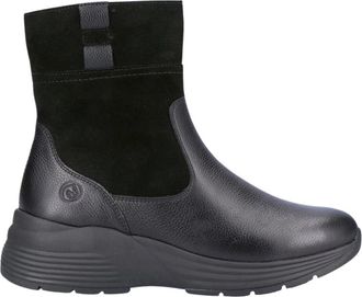 Remonte black casual closed booties - Dames - Winterlaarzen - Zwart - 37 EU - Wol - Schoenen