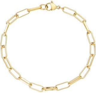 Adornia Tarnish Resistant 18K Gold Plated Paper Clip Chain Bracelet at Nordstrom Rack