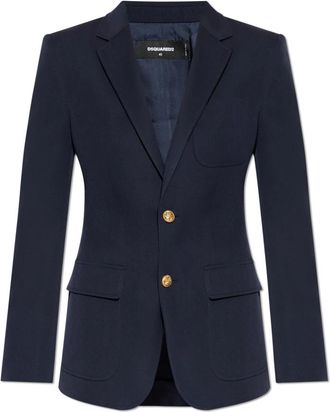 Dsquared2 Wollen blazer - Dames - Blazers - Blauw - 2XS - Wol - Jassen