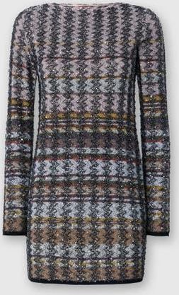 Missoni Mini Dress With Chevron And Stripe Pattern in Multicoloured at Nordstrom, Size 42 It