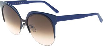 Marni Zonnebril - Dames - Zonnebrillen - Blauw - 56 MM - Accessoires