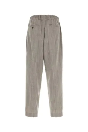 Golden Goose Ecrumud Exterior: Virgin Wool Nylon Pantaloni Trousers