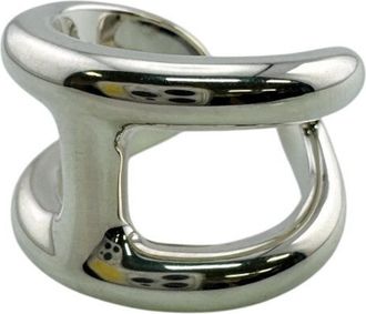 Herm&egrave;s Silver Silver 925 Band Ring (Pre-Owned)