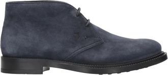 Tod's Su&egrave;de Desert Boots - Heren - Veterlaarzen - Blauw - 42 EU - Su&egrave;de - Schoenen