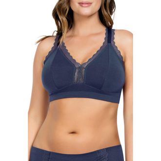 Affinitas Dalis Wire-Free Bralette in Navy at Nordstrom, Size 40