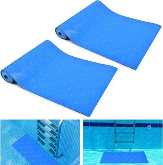 No Brand Alfombrillas Para Escaleras De Piscina - Escalera De Piscina - Nataci&oacute;n Segura - Textura Antideslizante - 23 X 90 Cm - Azul
