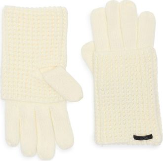 AllSaints Mixed Stitch Gloves in Ivory at Nordstrom Rack