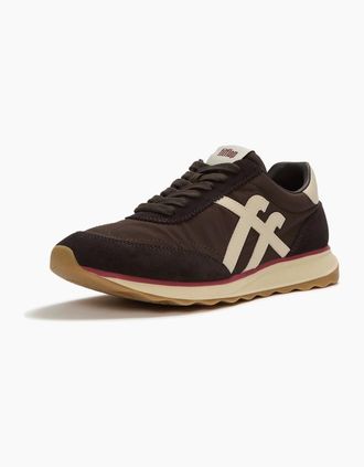 FitFlop Womens Fitflop Retro-Q FF Nylon Womens Chocolate Brown/Paris Beige Trainers - Size: 4